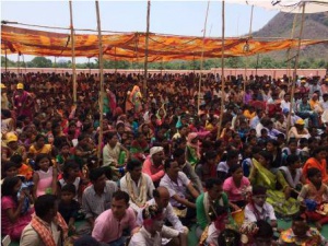 Dr. Achyuta Samanta address tribals in Bolangir