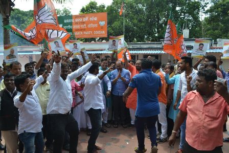 Odisha BJP celebrates Dharmendra’s Cabinet induction