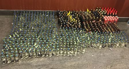 Huge quantity of liquor of different brands seized; woman arrested 