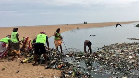 Cleanliness drive on Bankimuhan beach