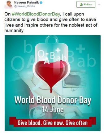 CM urges people to donate blood on World Blood Donor Day
