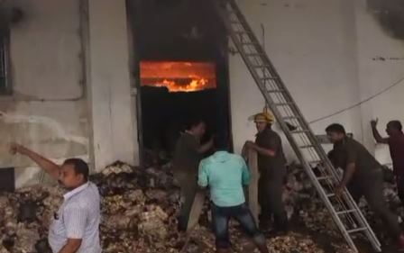 Major fire engulfs Lingaraj biscuit factory near Patia