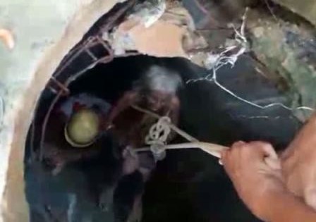 80-year-old woman rescued 10 hrs after falling inside manhole