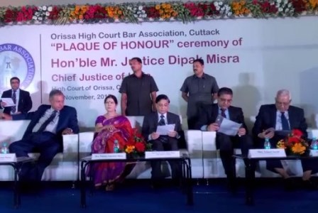 CJI Dipak Misra attends ‘‘PLAQUE OF HONOUR” ceremony in Odisha