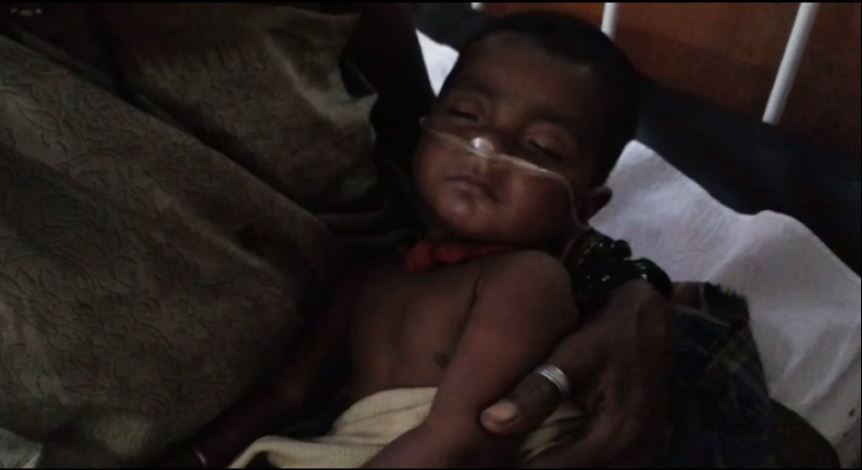 6 month baby branded in papadahandi