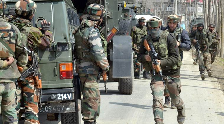 CRPF personnels in Kashmir