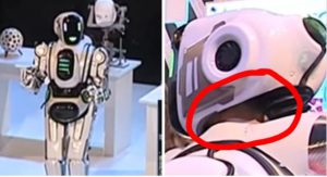 Man in robot costume