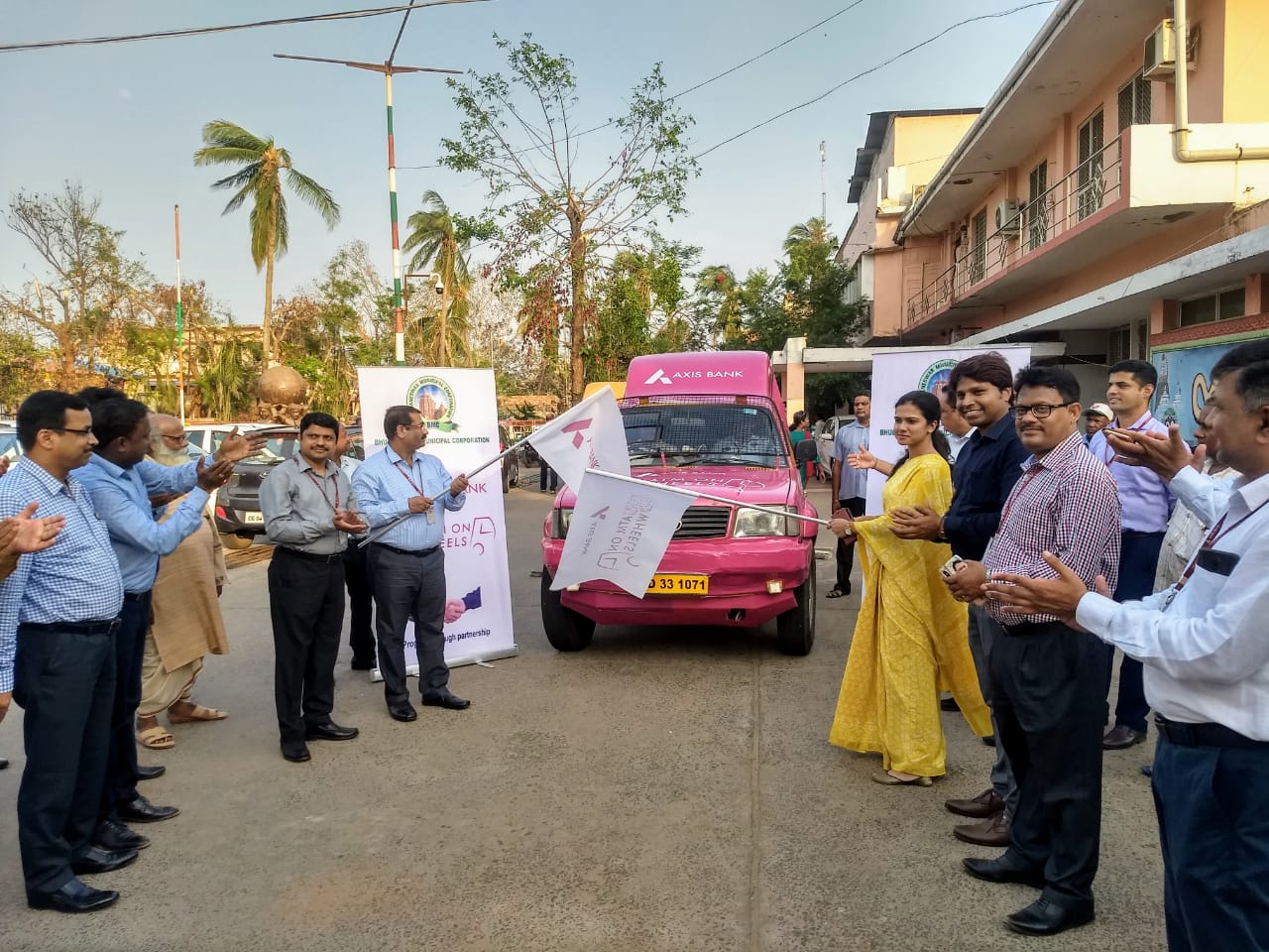 Two Mobile ATM Vans Introduced in Bhubaneswar