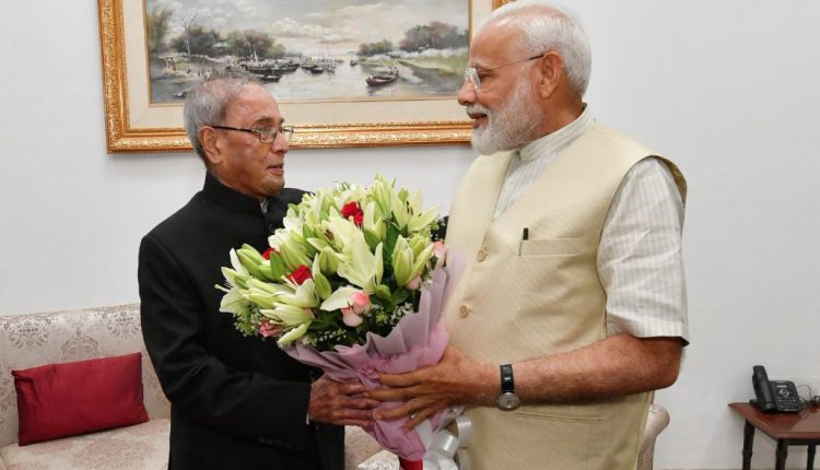 PM Modi Meets Former Prez Pranab Mukherjee, Seeks Blessings