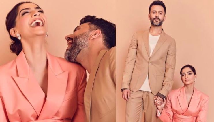 Sonam Kapoor Twins With Hubby Anand Ahuja In Trendy Summer Pantsuit