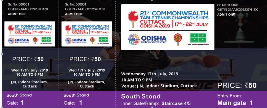 Online Sale Of Tickets For 21st Commonwealth Table Tennis Championship In Odisha Begins