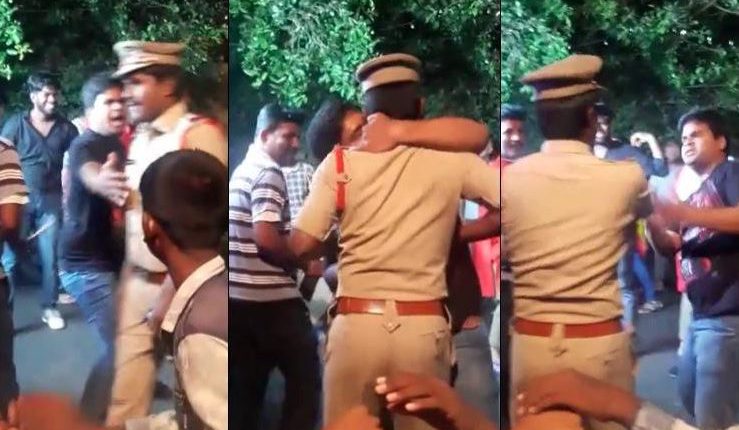Drunk Man Kisses Cop During Procession In Hyderabad, Arrested