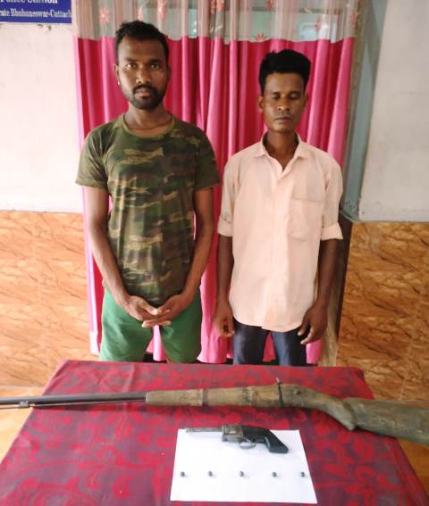 Firearms seized In Cuttack, Two Arrested