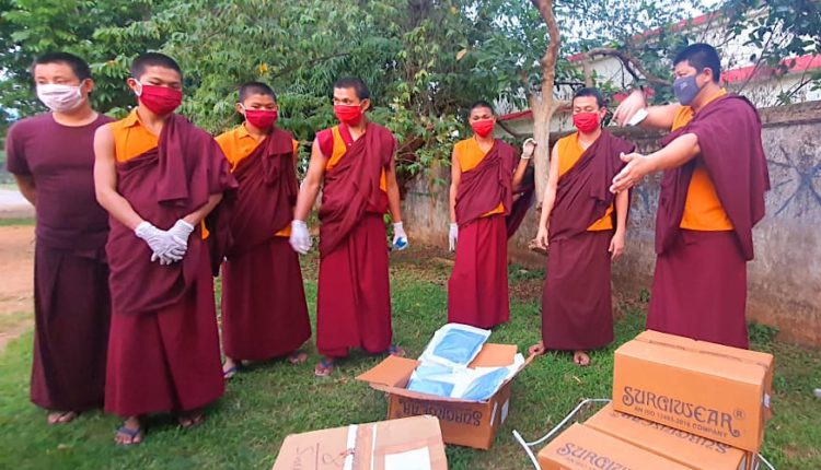 KIIT , KISS Help Tibetan Monks to Fight COVID-19 Crisis