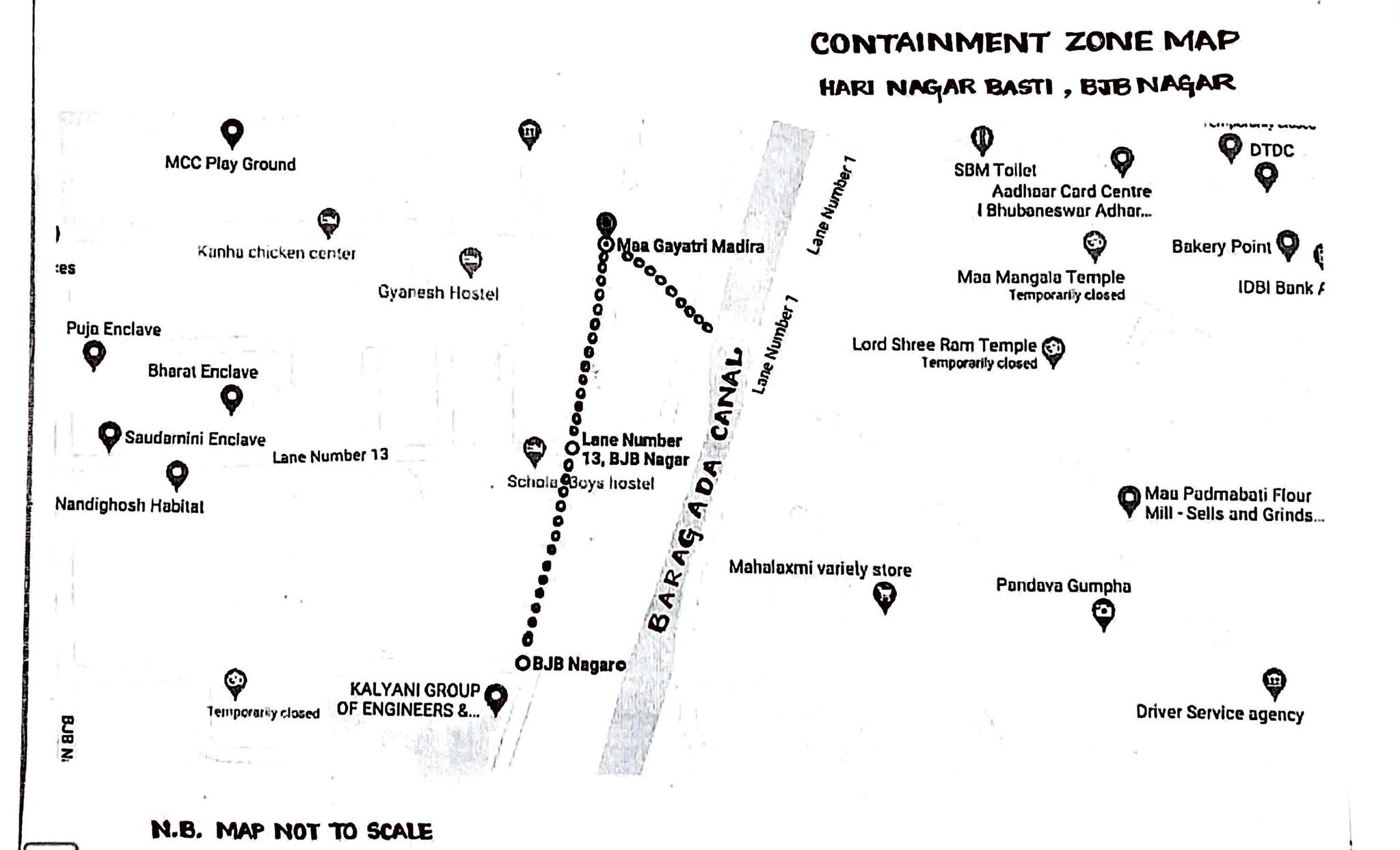 Containment Zones in Bhubaneswar 