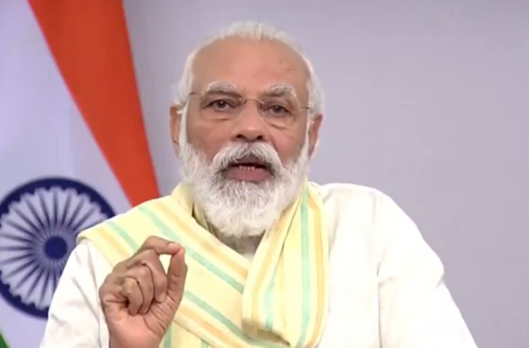 Prime Minister Narendra Modi addresses on the occasion of Word Youth Skill Day via video conferencing from New Delhi on July 15, 2020. (Photo: IANS/PIB)