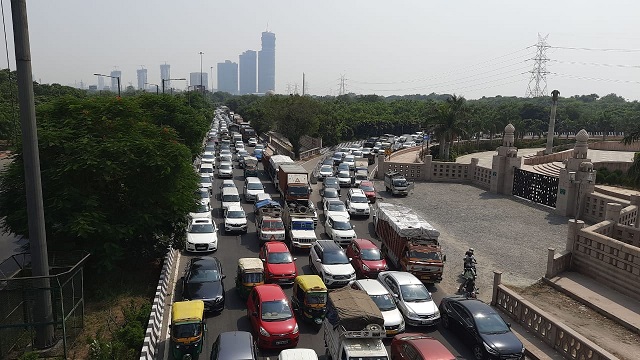Traffic flow in Delhi