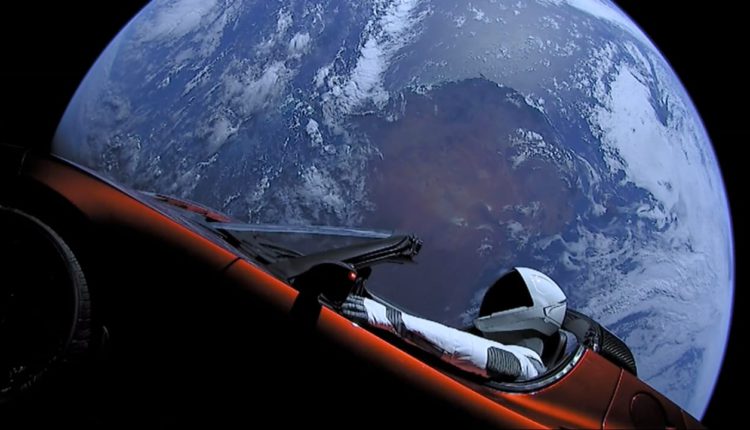 Spacex car flew past mars