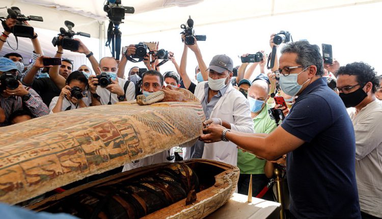 59 ancient coffins unearthed