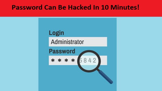 Be Careful! Your Password Can Be Hacked In 10 Minutes