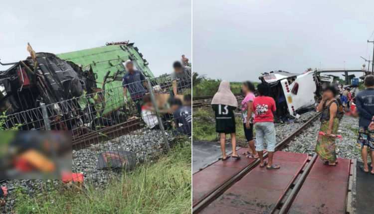 thailand train bus collision