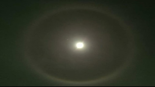 Moon ring in Bhubaneswar sky