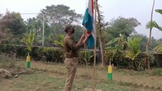 indian national flag disrespected in odisha