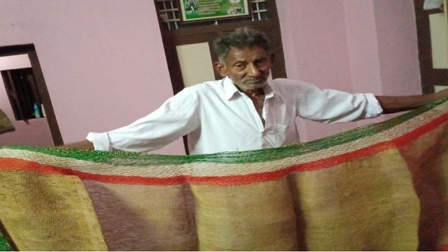Octogenarian From Andhra Pradesh Weaves Sarees From Paddy Straw