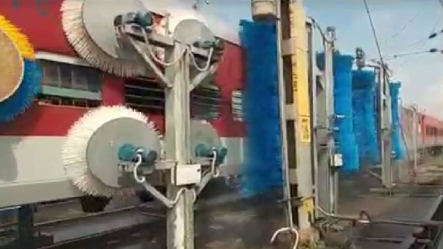 Watch Incredible Video: Train Rake Washed Automatically Within 5-7 Minutes