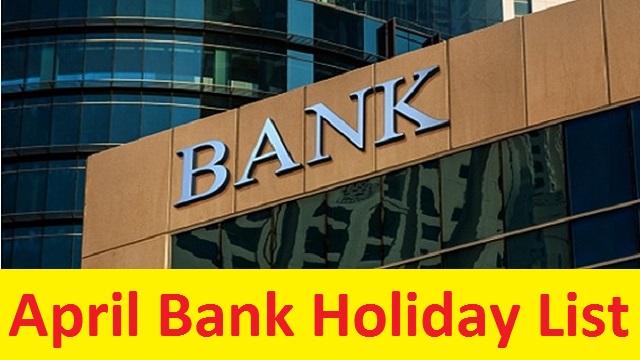 April Bank Holiday List