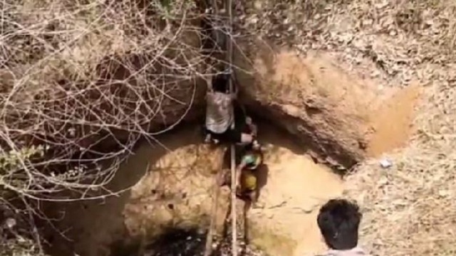 firefighter rescued a woman from a well