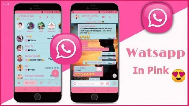 pink whatsapp message