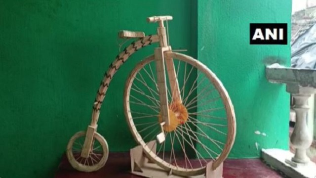 cycle with matchsticks