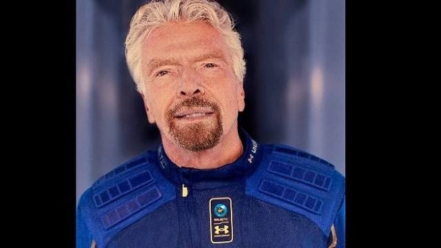 Richard Branson returns from space