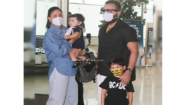 kareena kapoor and family at airport