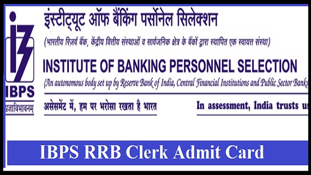 IBPS RRB Clerk 2021 admit card