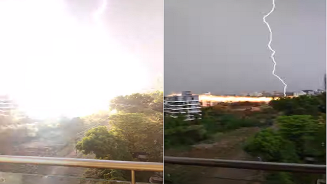 lightning strike at kolhapur