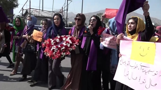 women rights protest in kabul
