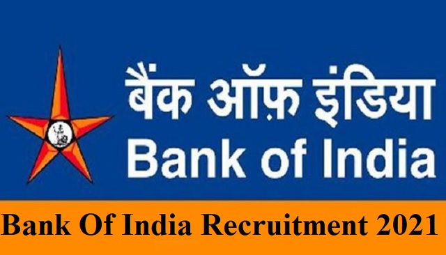 bank of india recruitment 2021