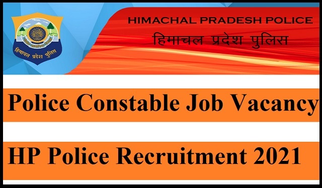 HP Police Constable recruitment 2021
