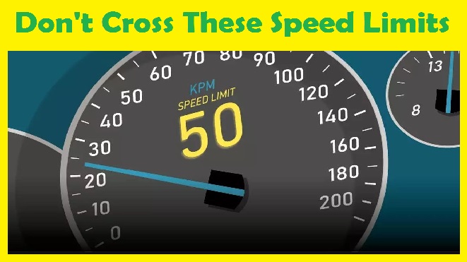 Speed limits of vehicles