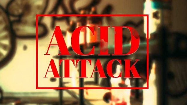 Acid attack on father-son