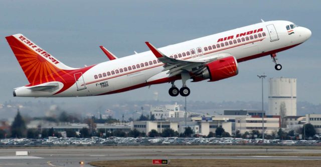 air india flat tyre