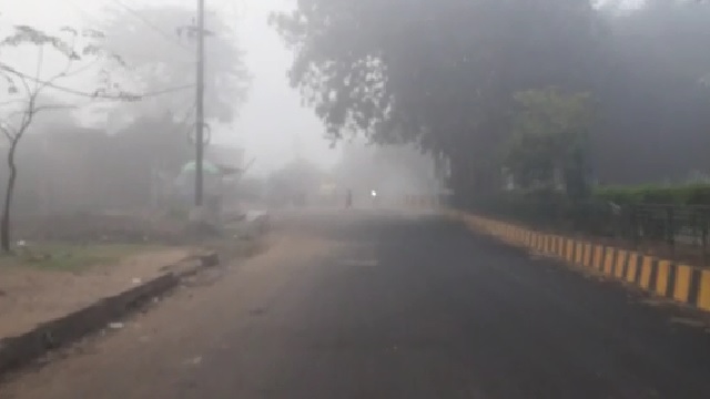 rainfall and dense fog in daringbadi