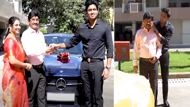 Hyderabad boy gifts mercedes benz to father