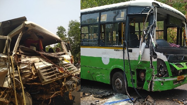bus truck accident in ganjam