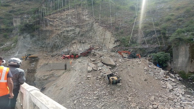 Under construction tunnel collapsed near Khooni Nallah