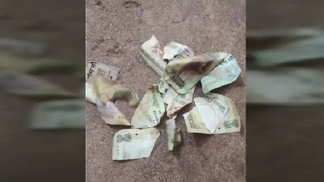 torn currency notes
