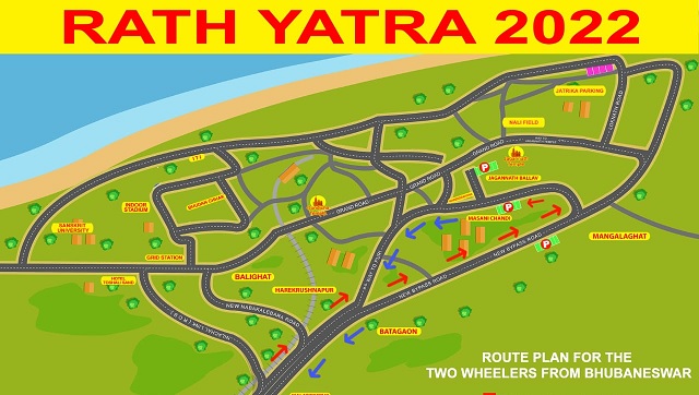 Traffic arrangement for rath yatra