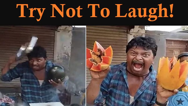 Fruit seller goes viral with his for selling fruits with funny gestures,  watch viral video